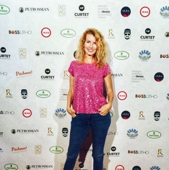 ❤️Calypso St Barth Bruni tee pink sequins short sleeved top XS - Picture 1 of 8